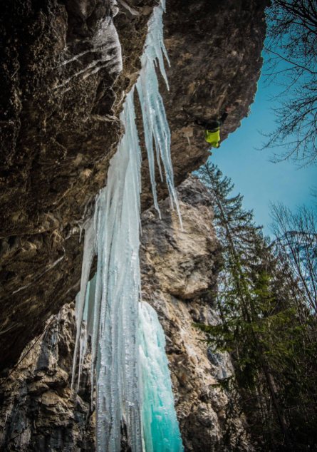 dry tooling in san marco ice climbing